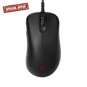 BenQ Zowie EC1-C Ergonomic Gaming Mouse for Esports | Paracord Cable & Mouse Wheel with 24 Levels | Matte Black Coating | Large Desig