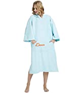 Oksun Waterproof Changing Robe for Adult,Windproof Long Sleeve Swimming Oversized Poncho Coat Sur...