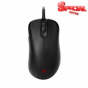 BenQ Zowie EC2-C Ergonomic Gaming Mouse for Esports | Paracord Cable & Mouse Wheel with 24 Levels | Matte Black Coating | Medium Desig