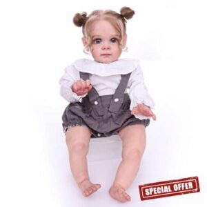 ZIYIUI Reborn Baby Dolls 60cm 24inch Real Looking Soft Silicone Vinyl Original Newreborn Reborn Toddler Jumpsuit Reborn Babies Birthday Gifts For Childre