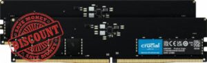 Crucial RAM 32GB Kit (2x16GB) DDR5 4800MHz CL40 Desktop Memory CT2K16G48C40U5