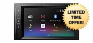 Pioneer DMH-A240DAB Mechafree 6.2” touchscreen multimedia player with Smartphone Mirroring. Bluetooth
