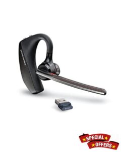 Poly Voyager 5200 UC Wireless Headset & Charging Case - Single-Ear Bluetooth Headset w/Noise-Canceling Mic - Connect to Mobile/PC via Bluetooth -Works w/Microsoft Teams