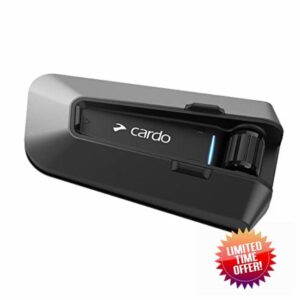 CARDO PT200001 Packtalk Edge Motorcycle Bluetooth Communication System Headset Intercom - Single Pack