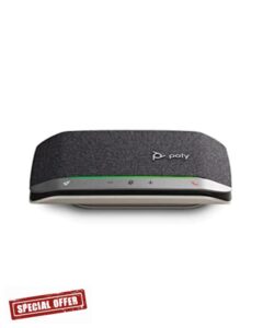 Poly Sync 20+ Bluetooth Speakerphone w/USB-A UC Bluetooth Adapter Personal Portable Speakerphone - Noise/Echo Reduction - Connect Wirelessly to PC/Mac/Cell Phone - Works w/Teams