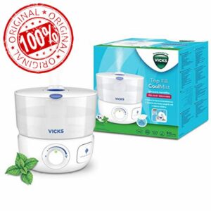 Vicks Top Fill Cool Mist Ultrasonic Humidifier - Easy to use - Year Round Home Use in Living Rooms