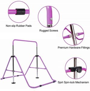 Expandable Gym Training Bar Equipment Adjustable Height for Boys Girls Color Pink Blue fit Fitness Outdoor Indooo