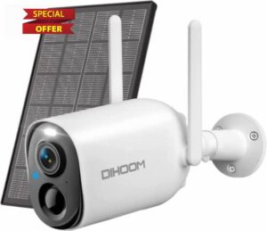 DIHOOM 2K Solar Security Camera Outdoor