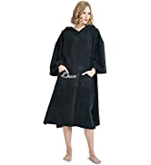 Oksun Changing Robe Towel Poncho with Hood for Beach, Swimming, Surfing,One Size Fit All