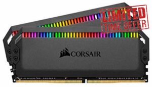 Corsair DOMINATOR PLATINUM RGB 32GB (2x16GB) DDR4 4000 (PC4-32000) C18 1.35V Desktop Memory - Black
