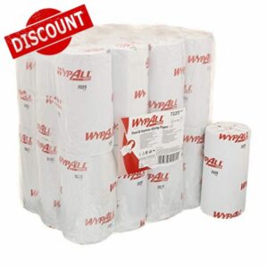 WypAll L10 Food & Hygiene Wiping Paper 7225 - 1 Ply Compact Blue Roll - 24 Rolls x 165 Paper Wipes (3