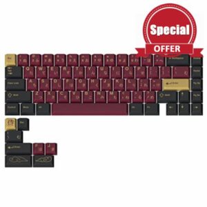 DROP + Redsuns GMK Red Samurai Keycap Set for 65% Keyboards - Compatible with Cherry MX Switches and Clones (65% 75-Key Kit)