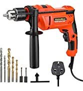 ValueMax Corded Drill 500W, Electric Drill with 3/8''(10mm) Chuck, Variable Speed, Change Directi...