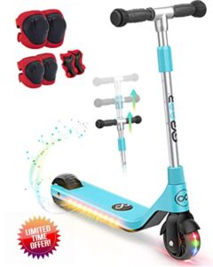 Gyroor H30 Kids Electric Scooter with LED Lights and Adjustable Handlebar - Fun and Safe Ride for Boys and Girls Ages 6-12 - Includes Speed Control Button