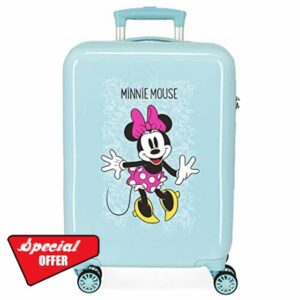 Disney Minnie Enjoy the Day Green Cabin Suitcase 40x55x20 cm Rigid ABS Combination lock 34 Litre 2.8 Kg 4 Double Wheels Hand Luggage