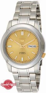 Seiko Mens Analogue Automatic Watch with Stainless Steel Strap SNKK13K1