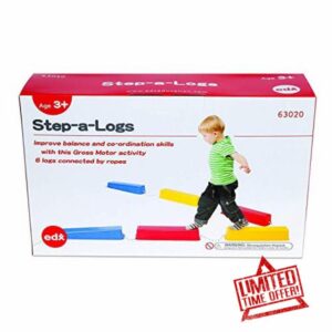 edx education 72227 Step-A-Log Model. Balance Beam for Kids - Indoor or Outdoor - Stackable - Build Coordination and Confidence - Physical and Imaginative Play