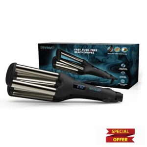 Revamp Progloss Wave Define Styler Professional - 3 Barrel Waver for Defined S-Shaped Waves