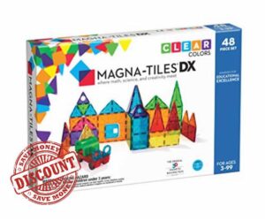 Magna-Tiles Clear Colors 48 Piece DX Se