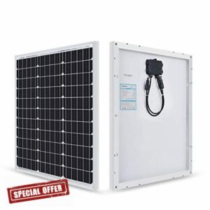 Renogy 50 Watt Solar Panel 12 Volt Monocrystalline Module PV Charger for Motorhome