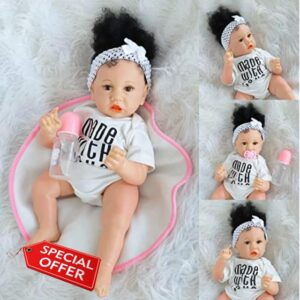 Anyee Reborn Babies 22 Inch Lifelike Baby Reborn Dolls Girl Soft Silicone Vinyl Reborn Toddler Newborn Real Baby Dolls That Look Real Reborn Baby Dolls Cheap Xmas Gift Toy(Sleeping Baby)