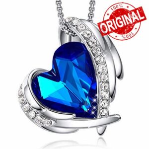 CDE Necklaces for Women Love Heart Crystal Pendant Necklace Jewellery Gifts for Women Mum Her Wife Girlfriend Anniversary Birthday Mothers Day Christmas Valentines