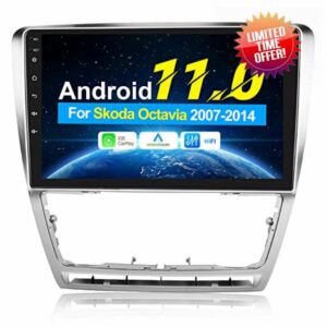 Camecho 2022 Android Car Stereo Double Din for Octavia 2007-2014
