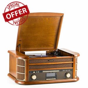 Shuman Vintage 8-in-1 Wireless Music Centre with Remote Control