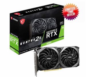 MSI GeForce RTX 3060 VENTUS 2X 12G OC Gaming Graphics Card - 12GB GDDR6