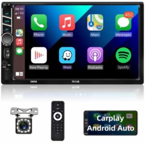 Apple CarPlay Car Radio Double Din Car Stereo with Bluetooth