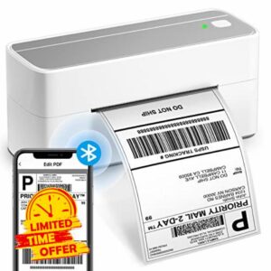 ASprink Bluetooth Thermal Label Printer Machine - Wireless Postage Shipping Label Printer Machine for Phone Desktop Thermal Label Printer 4x6