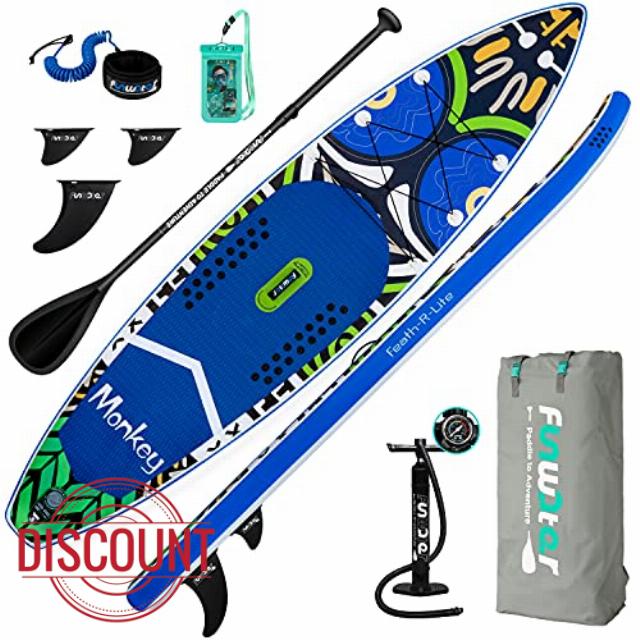 FunWater SUP Inflatable Stand Up Paddle Board 11'6"/11'/10'5" Ultra-Light with Inflatable Board