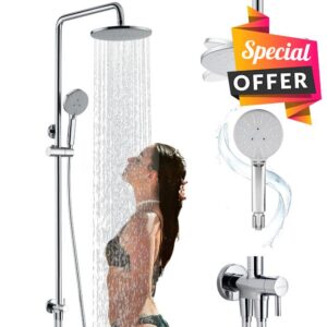 Shower Column System Set Rainfall Shower Head and Hose Set