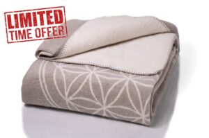 Glart blanket grey-ecru Flower of Life XL