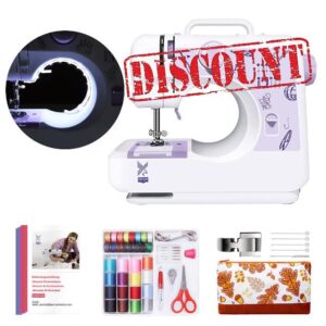 KPCB Tech 505 Sewing Machine with 12 Stitches Mini Size with Backstitch Buttonholing