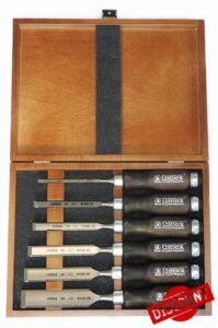 Narex Bevel Edge Chisel Set in Wooden Box
