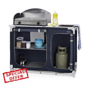 CamPart Travel Ki-0753 Camping Outdoor Kitchen Sink with Windshield