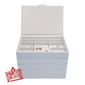 Stackers Lavender Classic Medium Jewellery Box - Set of 4