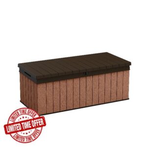 Keter Darwin 380L Outdoor Garden Storage Box Garden Furniture - Brow