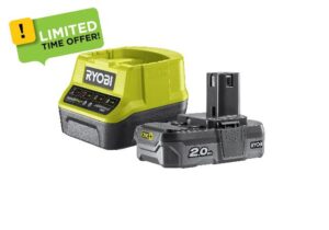 Ryobi RC18120-120 18V ONE+ Lithium+ 2.0Ah Battery and Charge