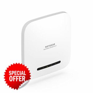 NETGEAR Wireless Access Point (WAX220) - WiFi 6 Dual-Band AX4200 Speed | 1 x 1G Ethernet PoE+ Port | Up to 256 Devices | 802.11ax | WPA3 Security | MU-MIMO | Power Adapter Not Included