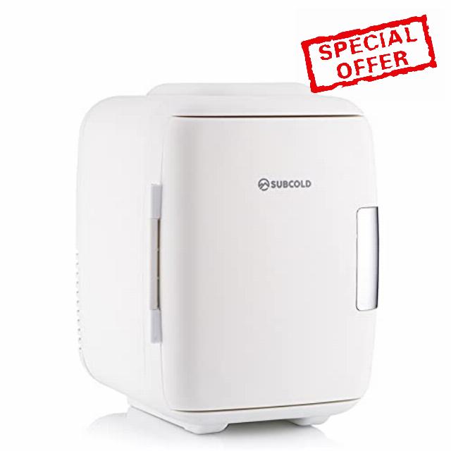 Subcold Classic4 Mini Fridge - Cooler & Warmer | 4 Litre/6 Cans | AC+USB | Portable Small Fridge for Skincare