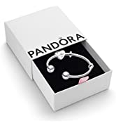 Pandora Infinity Gift Set - Women's Sterling Silver Sparkling Infinity Stud Earrings & Collier Pe...