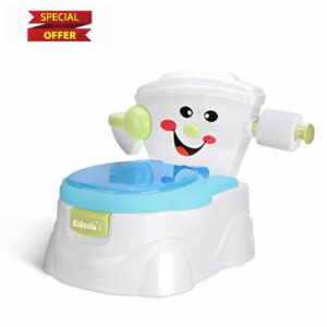 KIDOOLA Blue Potty Training Toilet Seat | Toilet Potty Seat with Splash Guard