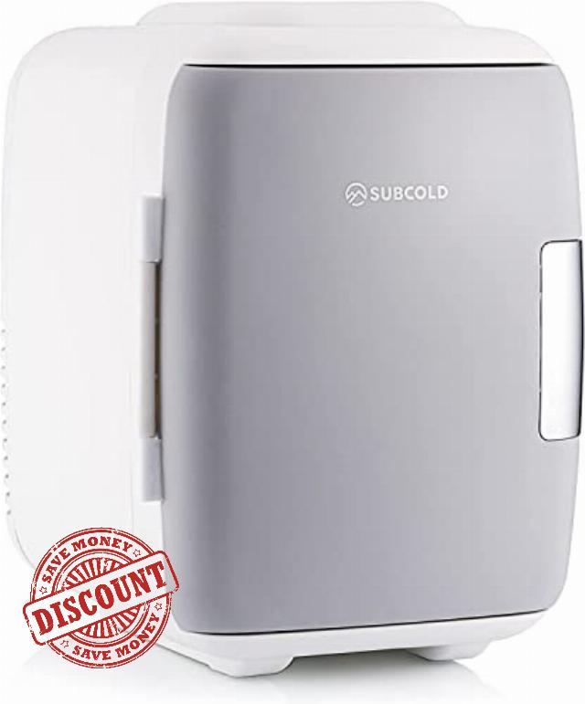 Subcold Classic4 Mini Fridge - Cooler & Warmer | 4 Litre/6 Cans | AC+USB | Portable Small Fridge for Skincare