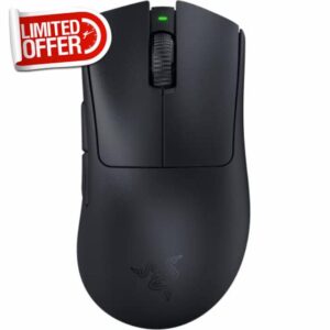 Razer DeathAdder V3 Pro - Lightweight Wireless Ergonomic Esports Mouse (63g Lightweight Design