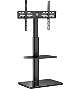 FITUEYES Universal Tabletop TV Stand for 50 55 58 60 65 70 75 80 85 Inch TV, Height Adjustable TV...