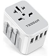Universal Adapter, TESSAN Worldwide Travel Plug Adaptor with 2 USB A and 3 USB C Ports, Internati...