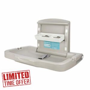 Modundry Baby Changing Table Horizontal Wall Mounted Fold Down for Shopping Center