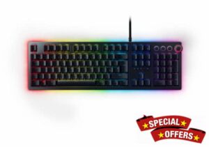 Razer Huntsman Elite (Purple Switch) - Gaming Keyboard with Opto-Mechanical Key (Multi-function Numeric Button